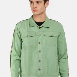 VOXATI Men Spread Collar Cotton Denim Jacket-picture-14