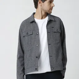 ONEMILE Men without Crop Denim Jacket-image-4
