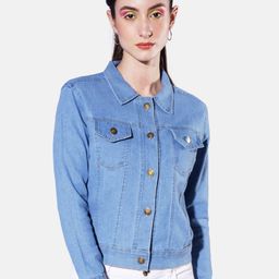 BUY NEW TREND Washed Lightweight Crop Denim Jacket-image-28