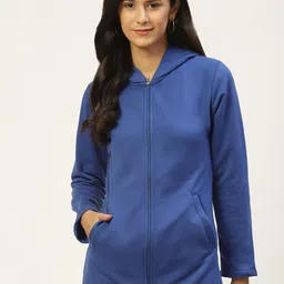 BAESD Hooded Fleece Lightweight Longline Tailored Jacket-image-53