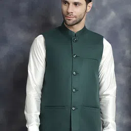 Jompers Mandarin Collar Nehru Jacket-5