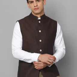 Louis Philippe Men Checked Nehru Jacket-47