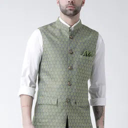 KISAH Woven Design Nehru Jacket-21