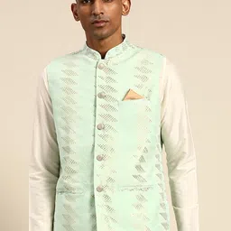 KISAH Woven design Nehru Jackets-picture-52
