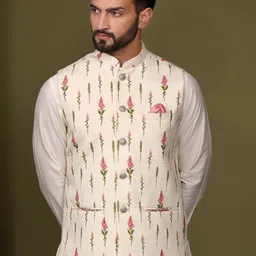 KISAH Men Printed Nehru Jacket-48