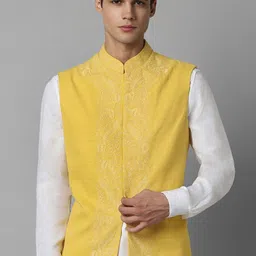 Louis Philippe Embroidered Slim-Fit Nehru Jacket & Shirt-picture-40
