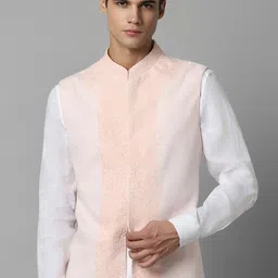 Louis Philippe Embroidered Slim-Fit Nehru Jacket & Shirt-41
