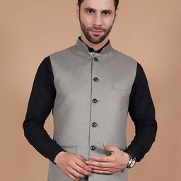 Wintage Woven Nehru Jacket-55
