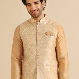 KISAH Woven Design Nehru Jacket-15