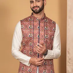Anouk Printed Nehru Jackets-image-1
