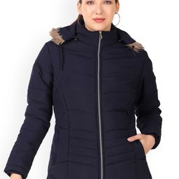 Brazo Lightweight Faux Fur Trim Longline Parka Jacket-picture-44
