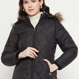 VERO AMORE Hooded Insulator Parka Jacket With Faux Fur Trim-36