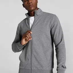 Puma Men Contrast Logo-Printed Cotton Track  Front-Open Sweatshirt-image-38