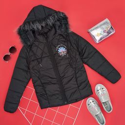 YU by Pantaloons Girls Hooded Faux Fur Trim Detail Puffer Jacket-picture-13