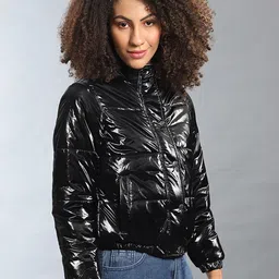 Campus Sutra Black Windcheater Padded Jacket-picture-18