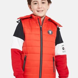 Octave Boys Colourblocked Hooded Padded Jacket-image-58