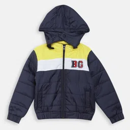 Blue Giraffe Boys Navy Blue Colourblocked Padded Jacket-image-99