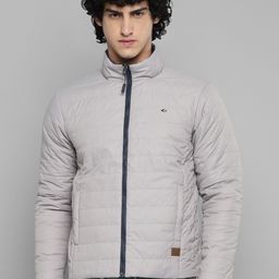 Allen Cooper Mock Collar Water Repellent Reversible Padded Jacket-30