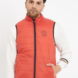 Duke Mock Collar Sleeveless Reversible Padded Jacket-29