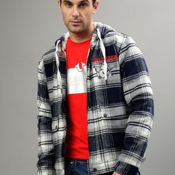 True Religion Checked Hooded Tailored Jacket-27