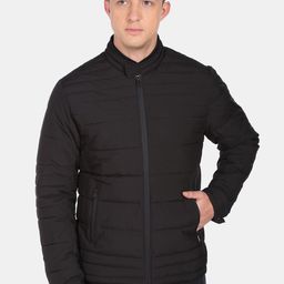 Arrow New York Men Black Solid Long Sleeves Padded Jacket-image-106