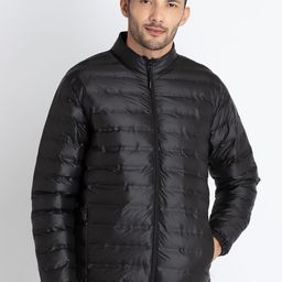 Status Quo Mock Collar Padded Jacket-45