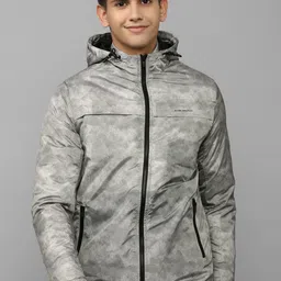 Allen Solly Men Grey Cotton Camouflage Padded Jacket-32
