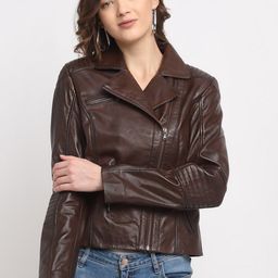 Teakwood Leathers Lapel Collar Leather Jacket-image-36