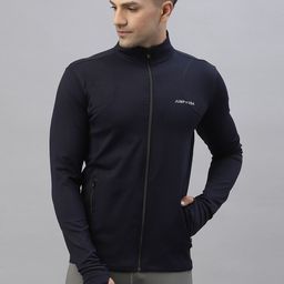 JUMP USA Training Men Navy Rapid-Dry Solid Jackets-image-57