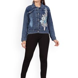 BAESD Girls Floral Embroidered Cotton Denim Jacket-15