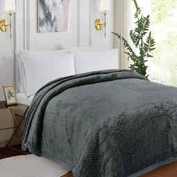 GAPU & BALY Grey AC Room 300 GSM Double Bed Blanket-picture-10