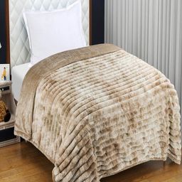 GAPU & BALY Beige Heavy Winter 300 GSM Single Bed Blanket-image-77