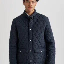 DeFacto Stand Collar Long Sleeves Quilted Jacket-picture-34
