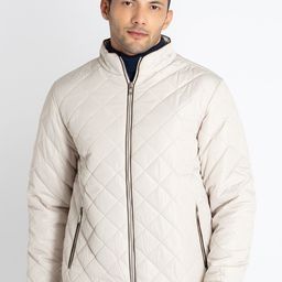 Status Quo Zip Detail Geometric Quilted Jacket-image-19