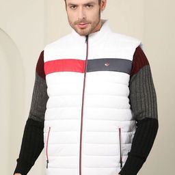 COBB Men Mock Collar Striped Casual Gilet Jacket-image-21