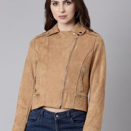 SHOWOFF Suede Windcheater Crop Tailored Jacket-43