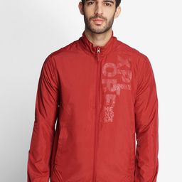 Wildcraft Men Red Typography Lightweight Open Front Jacket-58