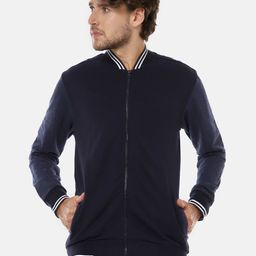 Campus Sutra Men Navy Blue Windcheater Longline Tailored Jacket-27