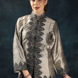 Exotic India Women Camouflage Longline Tailored Jacket-17