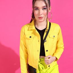 MONTREZ Crop Cotton Denim Jacket-picture-46