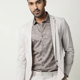 RARE RABBIT Men Glaze Slim Fit Striped Jacket-image-23