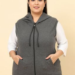 UnaOne Hooded Sleeveless Pure Cotton Bomber Jacket-image-23