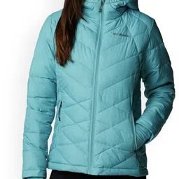 Columbia Women Sea Green Insulator Omni Heat Infinity Hiking Puffer Jacket-36