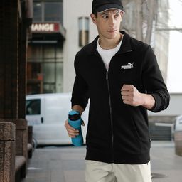 Puma Men Black Essentials Regular Fit Track Sustainable Jacket-picture-12