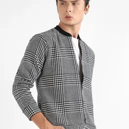 Campus Sutra Checked Windcheater Bomber Jacket-picture-24