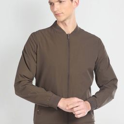 Arrow Sport Mock Collar Long Sleeves Windcheater Bomber Jacket-picture-21