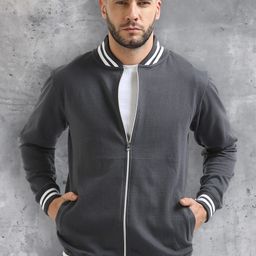 fanideaz Mock Collar Bomber Jacket-image-6