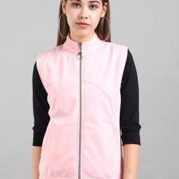 BAESD Women Sleeveless Fleece Bomber Jacket-17
