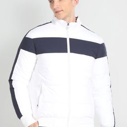 Arrow Sport Mock Collar Colourblocked Puffer Jacket-image-51