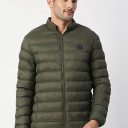 Pepe Jeans Men Green Solid Bomber Jacket-image-88
